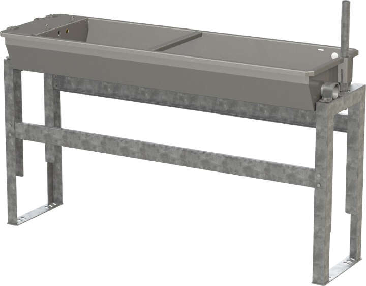 KERBL Edelstahl Kipptränke 50 l 1,5m mit Heizung, Bodengestell